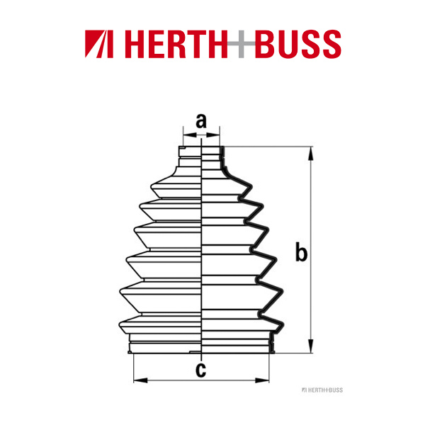 HERTH+BUSS JAKOPARTS Achsmanschetten Satz für HONDA ACCORD VI vorne RADSEITIG