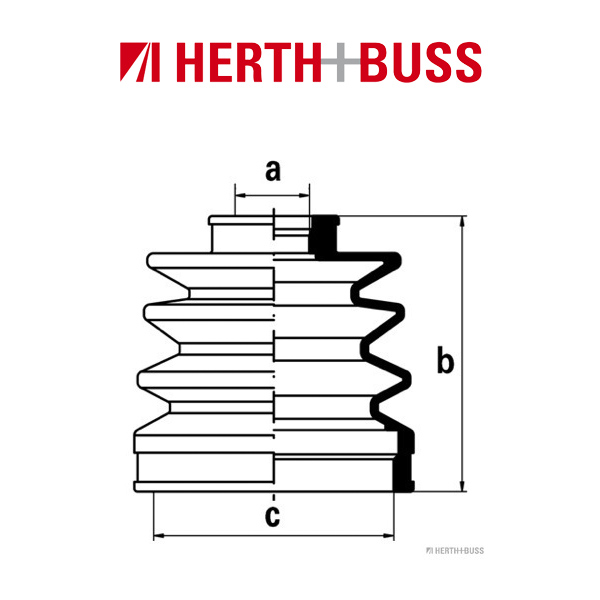 HERTH+BUSS JAKOPARTS Achsmanschetten Satz für HYUNDAI KIA MAZDA vorne RADSEITIG