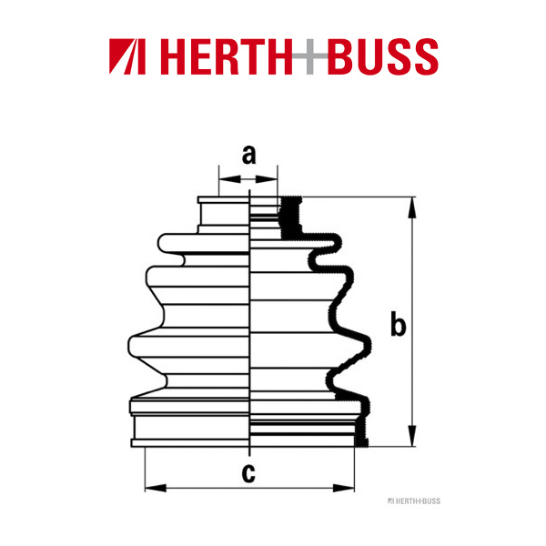 HERTH+BUSS JAKOPARTS Achsmanschetten Satz für MITSUBISHI COLT II III vorne RADS