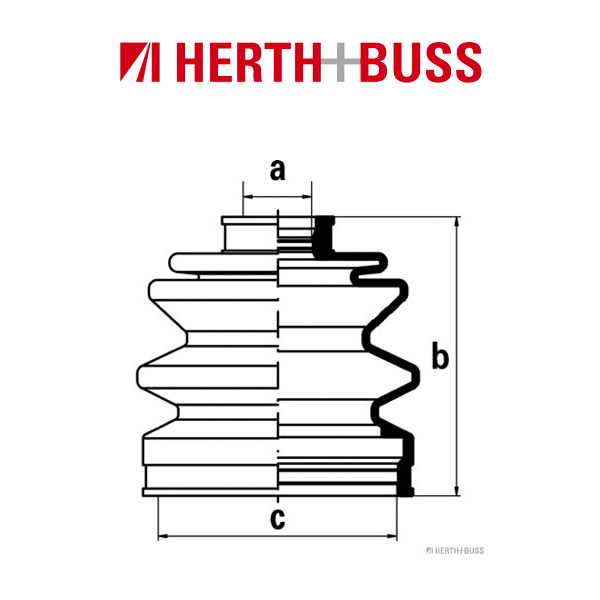 HERTH+BUSS JAKOPARTS Achsmanschetten Satz für HONDA HYUNDAI MAZDA vorne RADSEIT
