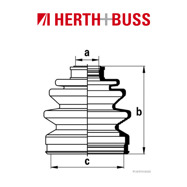 HERTH+BUSS JAKOPARTS Achsmanschetten Satz für MITSUBISHI L 200 vorne RADSEITIG