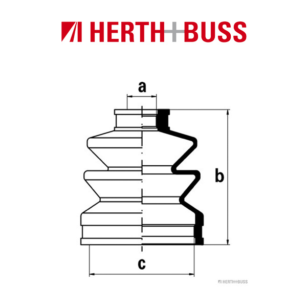 HERTH+BUSS JAKOPARTS Achsmanschetten Satz für DAIHATSU NISSAN vorne GETRIEBESEI