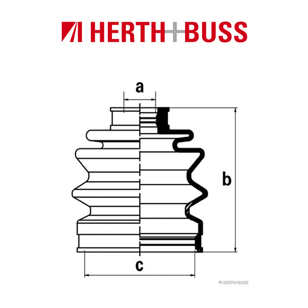 HERTH+BUSS JAKOPARTS Achsmanschetten Satz für DAIHATSU TERIOS (J1) vorne RADSEI