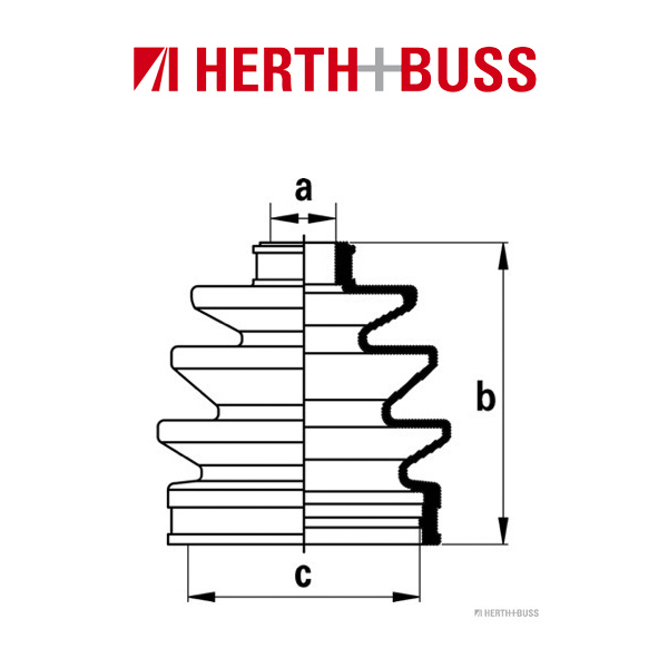 HERTH+BUSS JAKOPARTS Achsmanschetten Faltenbalgsatz SUBARU Libero E10 E12 1.2 4WD 52/54 PS