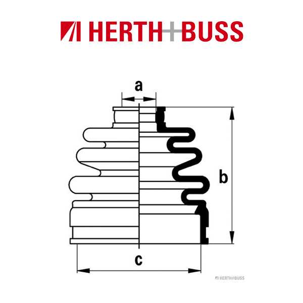 HERTH+BUSS JAKOPARTS Achsmanschetten Satz für KIA RETONA vorne GETRIEBESEITIG