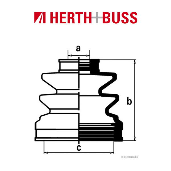 HERTH+BUSS JAKOPARTS Achsmanschetten Satz für HYUNDAI COUPE MATRIX SANTA FE vor
