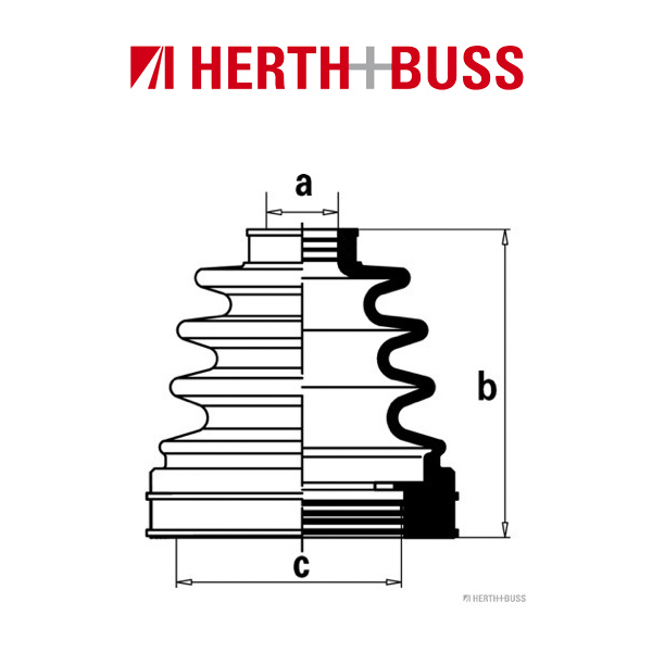 HERTH+BUSS JAKOPARTS Achsmanschetten Set für NISSAN PRIMERA getriebeseitig vorne