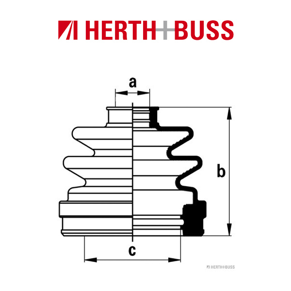 HERTH+BUSS JAKOPARTS Achsmanschetten Satz für NISSAN vorne rechts GETRIEBESEITIG