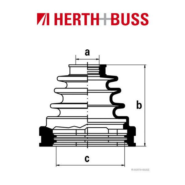 HERTH+BUSS JAKOPARTS Achsmanschetten Satz für TOYOTA CAMRY vorne GETRIEBESEITIG