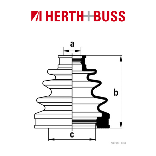 HERTH+BUSS JAKOPARTS Achsmanschetten Satz SUBARU Trezia 1.3 99 PS TOYOTA Yaris 1.4 vorne