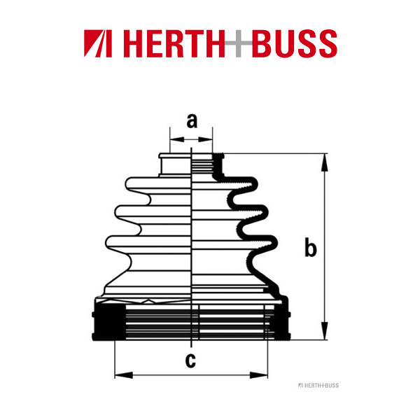 HERTH+BUSS JAKOPARTS Achsmanschetten Satz TOYOTA Avensis Carina E vorne