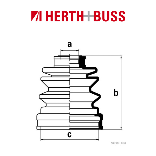 HERTH+BUSS JAKOPARTS Achsmanschetten Satz ISUZU Gemini MAZDA 626 5 MITSUBISHI Lancer vorne