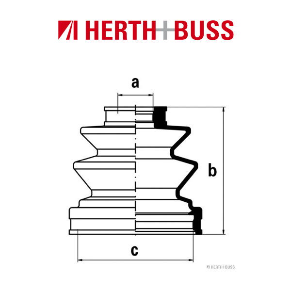 HERTH+BUSS JAKOPARTS Achsmanschetten Satz für TOYOTA MITSUBISHI vorne oder hint