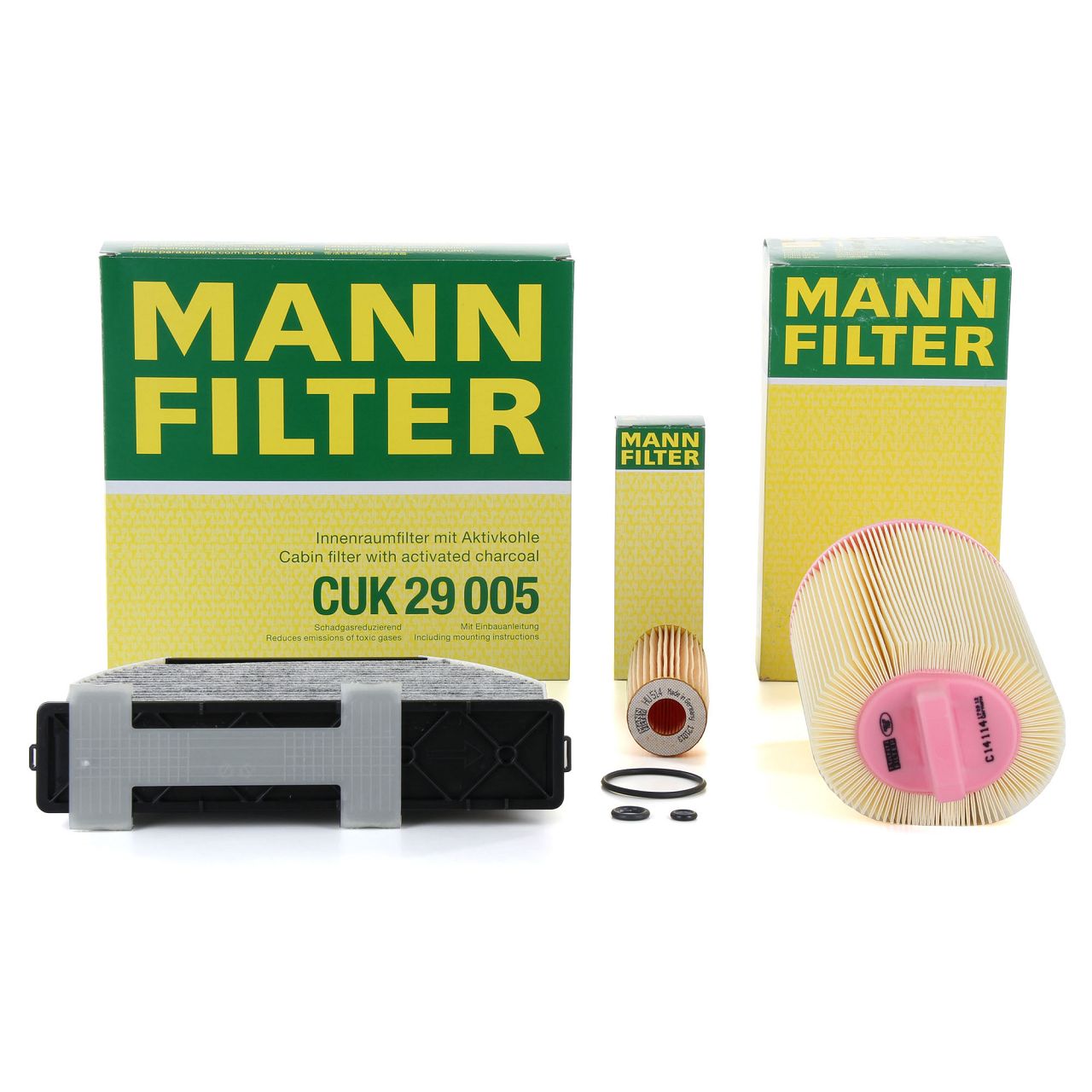 MANN Filter-Set MERCEDES W204 C180/200 Kompressor C200CGI W212 E200NGT M271