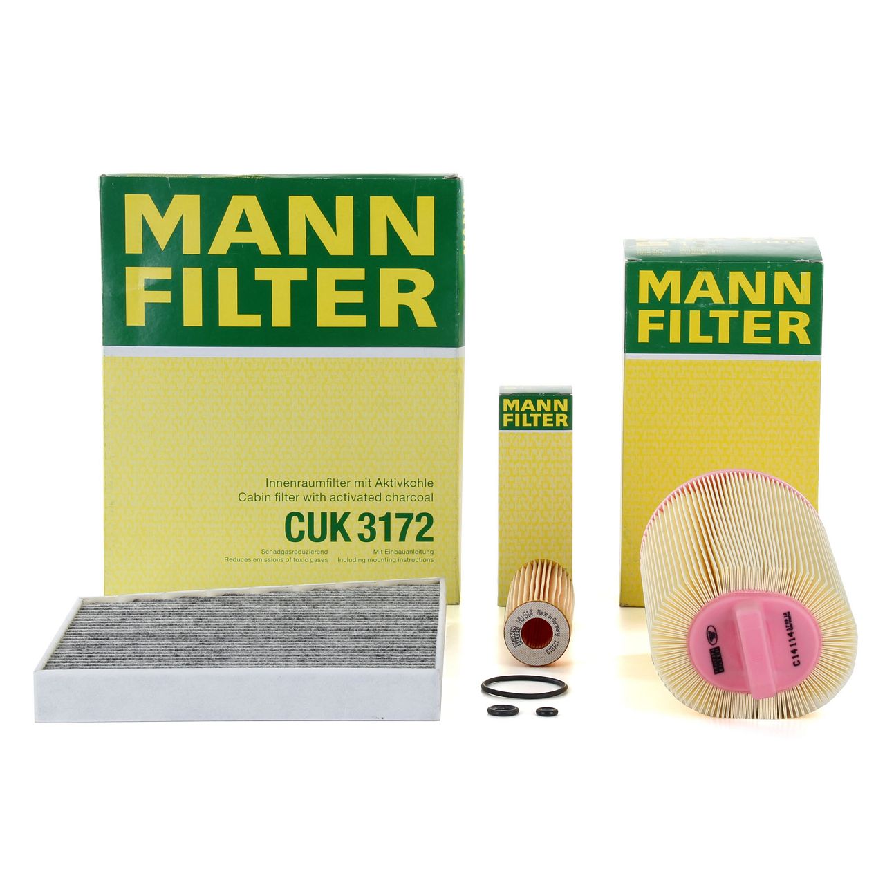 MANN Filter-Set MERCEDES E-Klasse W211 S211 E200 Kompressor E200NGT M271