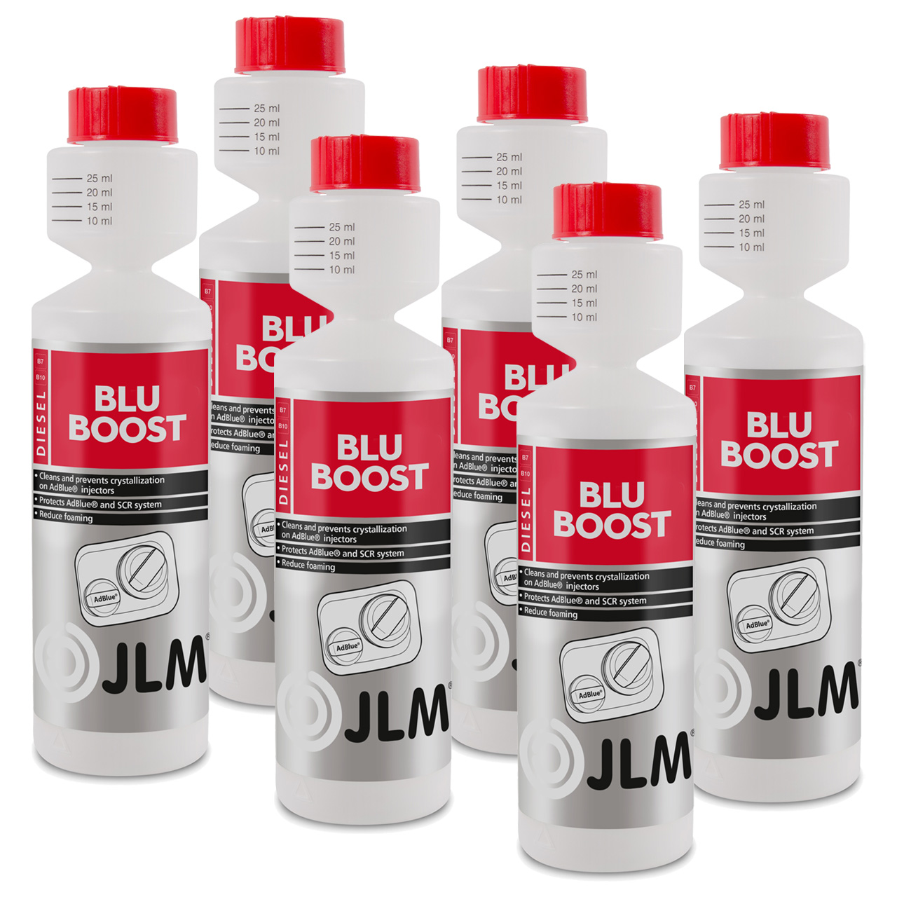 6x 250ml JLM J02385 BluBoost Einspritzdüsenreiniger Injektoren Additiv Reiniger