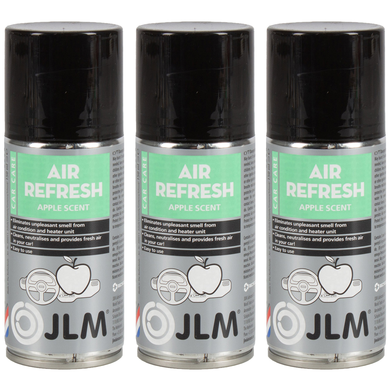 3x 150ml JLM J08011 Air Refresh Apple Klimareiniger Klimaanlagenreiniger Reiniger