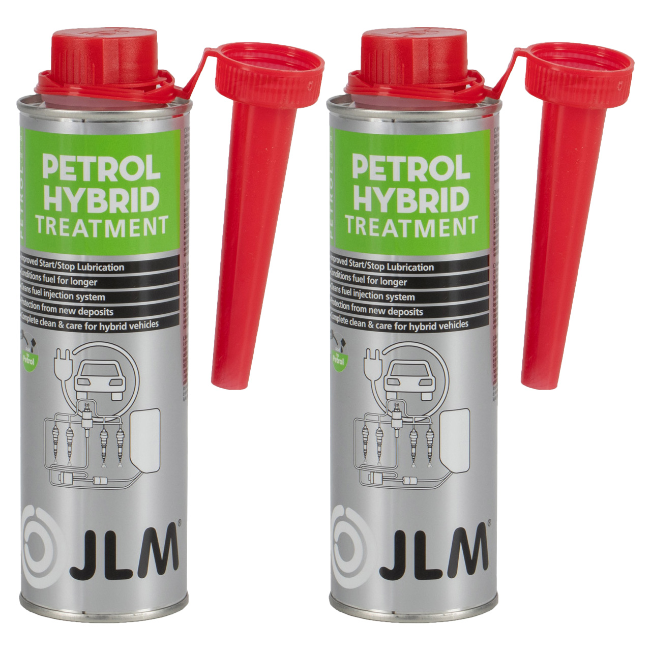 2x 250ml JLM J03195 Petrol Hybrid Treatment Benzin/Hybrid Reiniger Kraftstoffadditiv