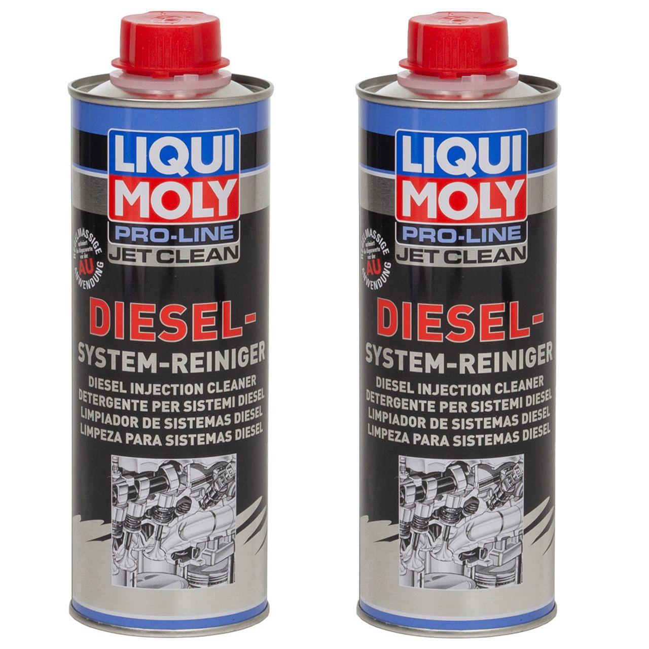2x 500ml LIQUI MOLY 5154 Pro Line JET CLEAN Diesel System Reiniger