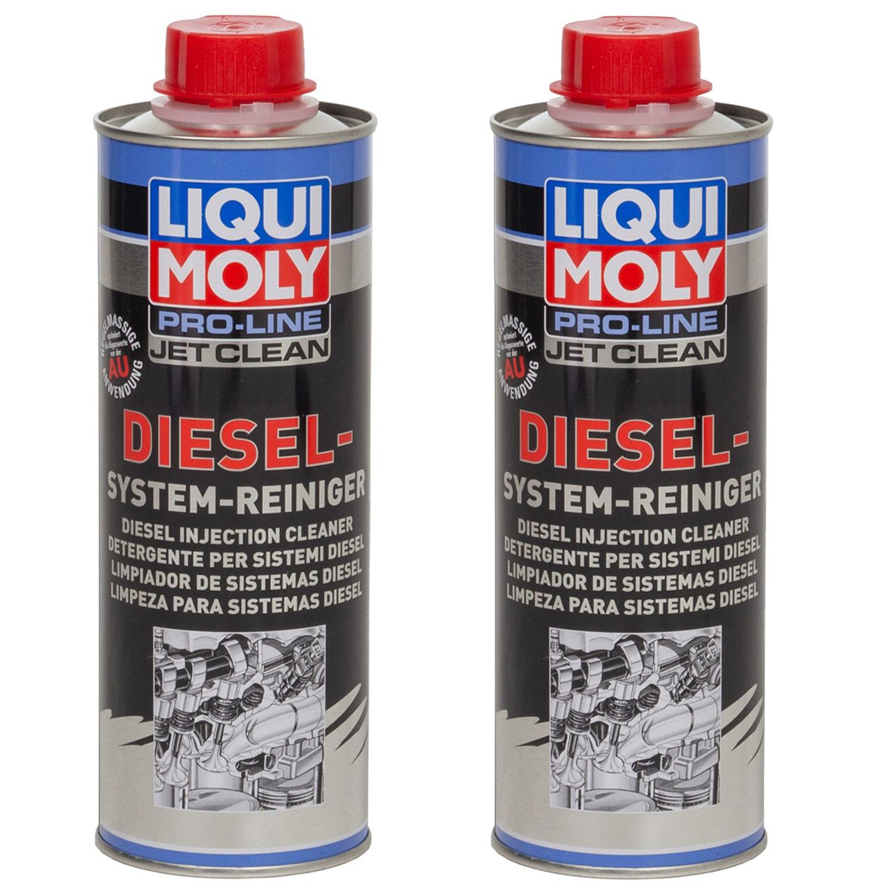 2x 500ml LIQUI MOLY 5154 Pro Line JET CLEAN Diesel System Reiniger Dose