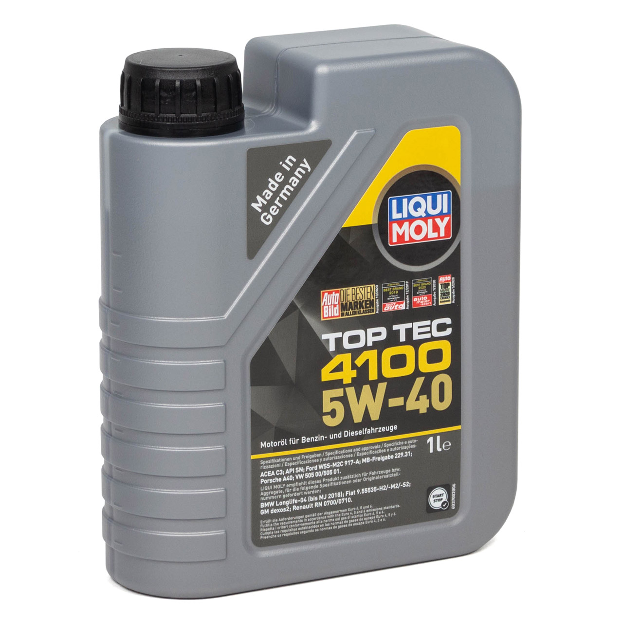 2L 2 Liter LIQUI MOLY Motoröl Öl TOP TEC 4100 5W40 5W-40 MB 229.31 VW 505.00/01