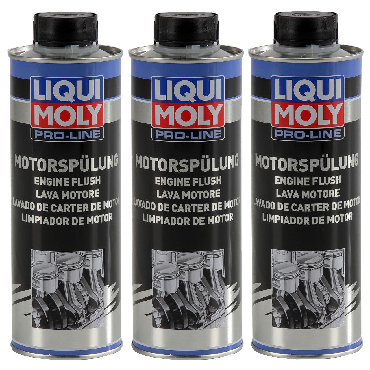 LIQUI MOLY 2427 PRO-LINE Motorspülung Motorreinigung Schlammspülung 3x 500 ml