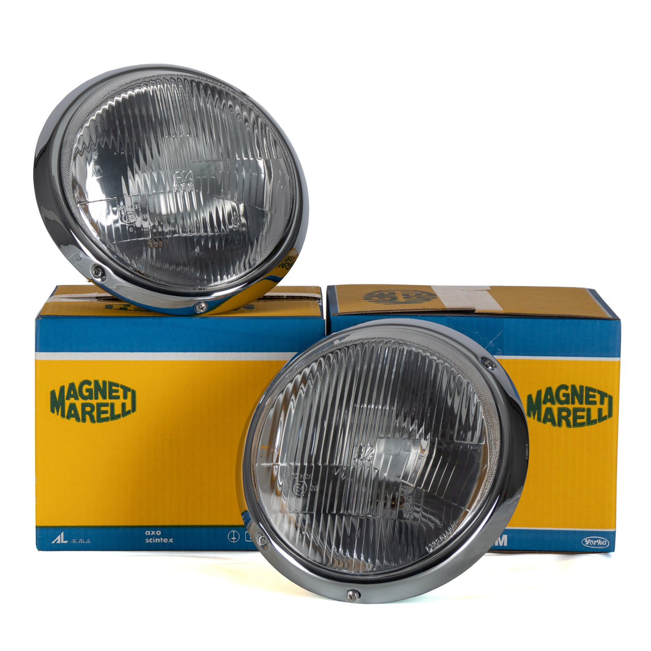 2x MAGNETI MARELLI 710301800101 HALOGEN Scheinwerfer PORSCHE 911 1969-83 vorne 91163111300