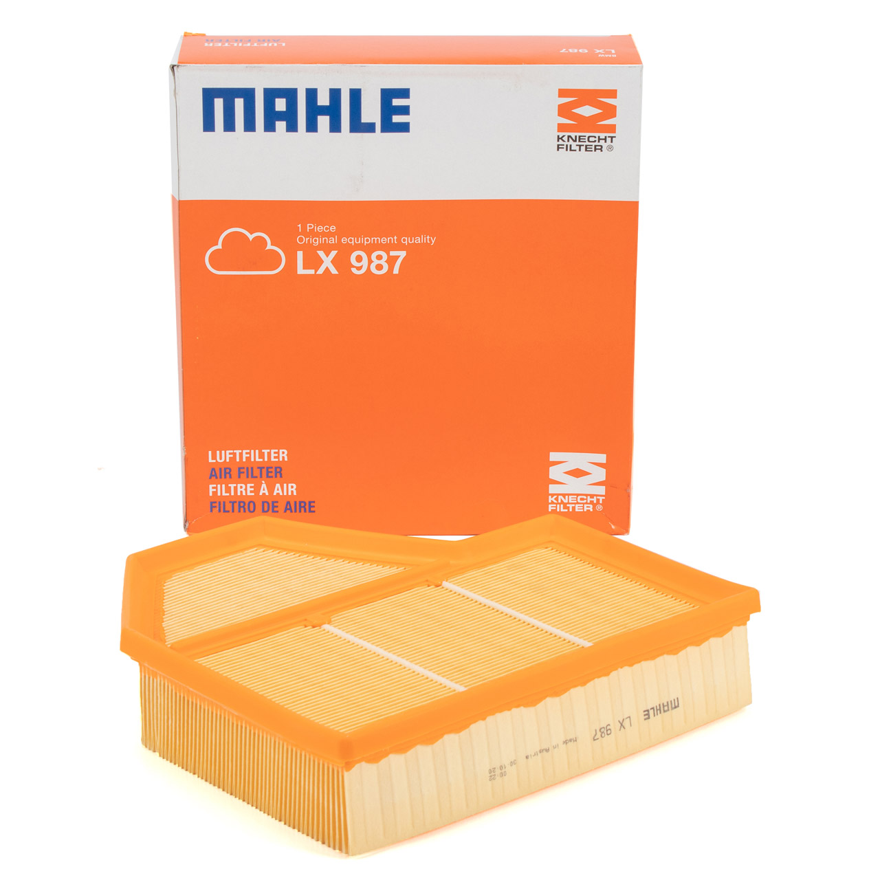 MAHLE LX987 Luftfilter Filter BMW 5er E60 E61 M5 6er E63 M M6 S85 B50 A rechts 13727834714