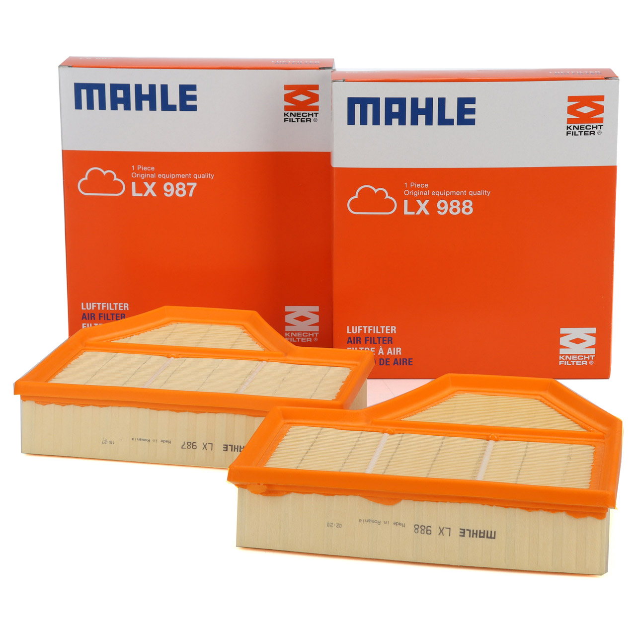 2x MAHLE Luftfilter BMW 5er E60 E61 M5 6er E63 E64 M6 V10 507 PS S85 links + rechts