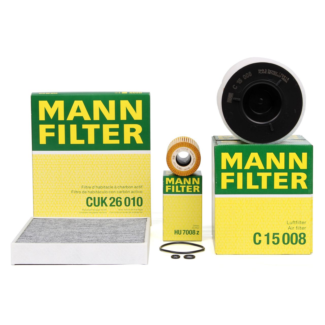 MANN Filter-Set 3-tlg VW Polo 5 AUDI A1 8X SEAT Ibiza SKODA Fabia 2 Rapid Roomster 1.6 TDI