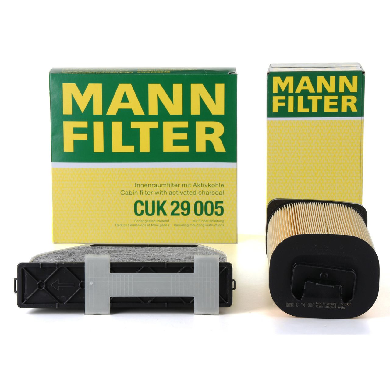 MANN Filter-Set MERCEDES W204 S204 C180 W212 S212 E200 E250 M274