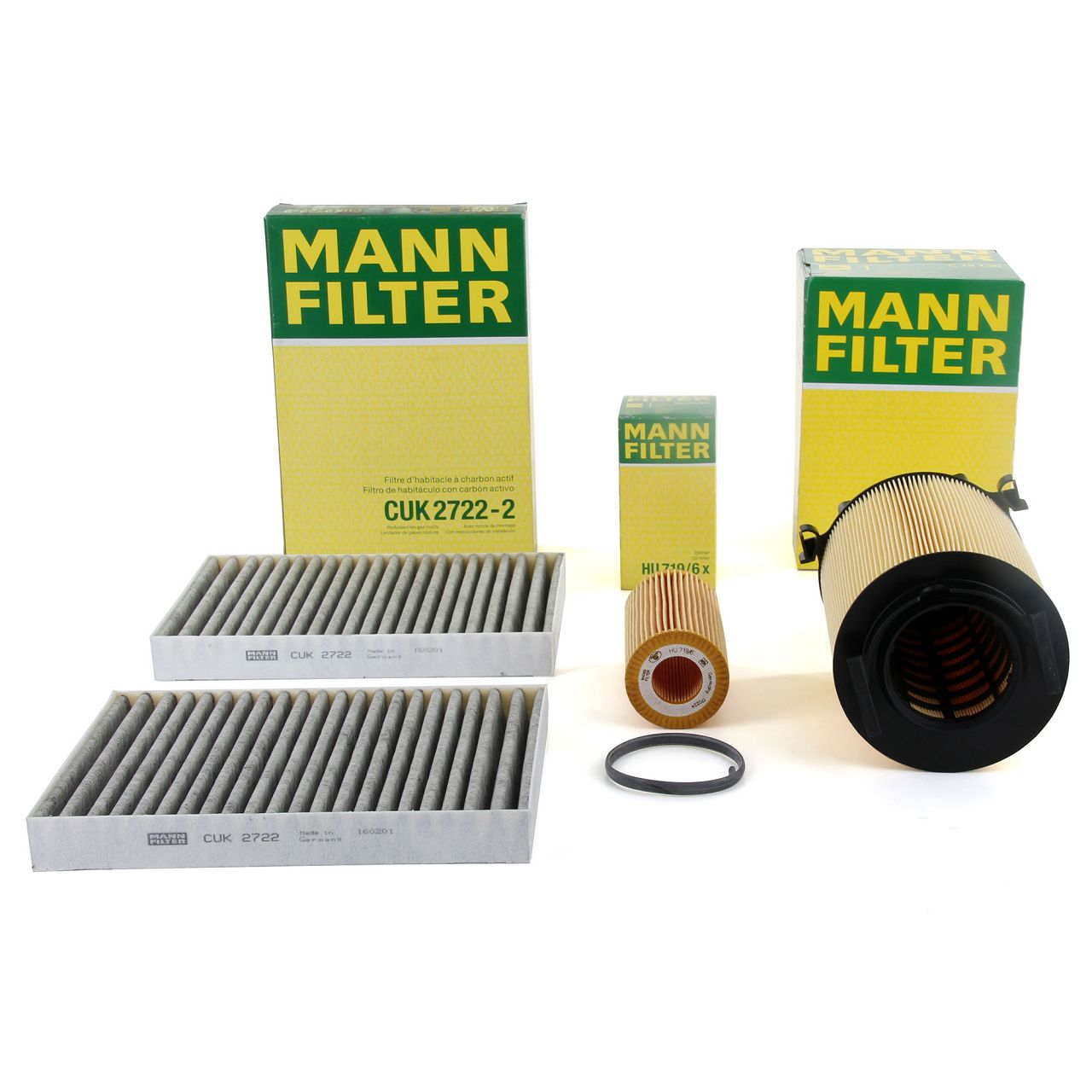 MANN Filter-Set 3-tlg VW Golf 5 Passat B6 Touran (1T1 1T2) AUDI A3 (8P) 2.0 FSI 150 PS