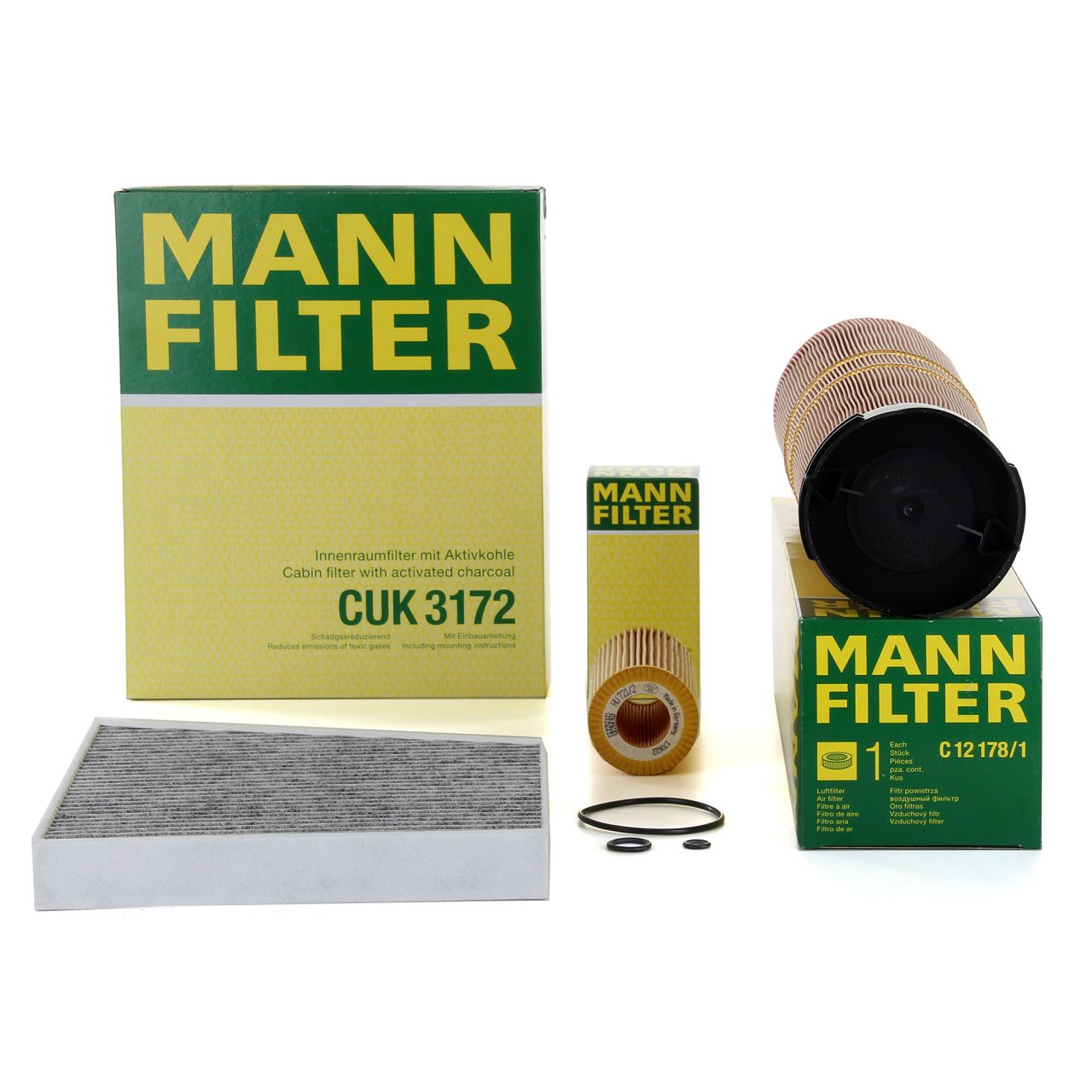 MANN Filter-Set 3-tlg MERCEDES E-Klasse W211 E320CDI 204 PS OM648 bis 12.2002