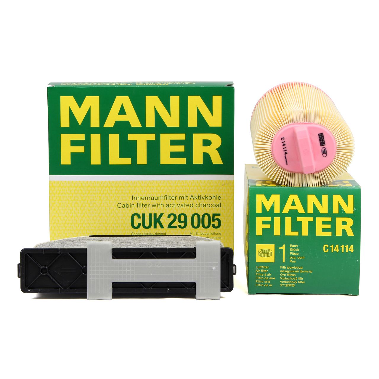 MANN Filter-Set MERCEDES W204 S204 C180/200 Kompressor C200CGI M271