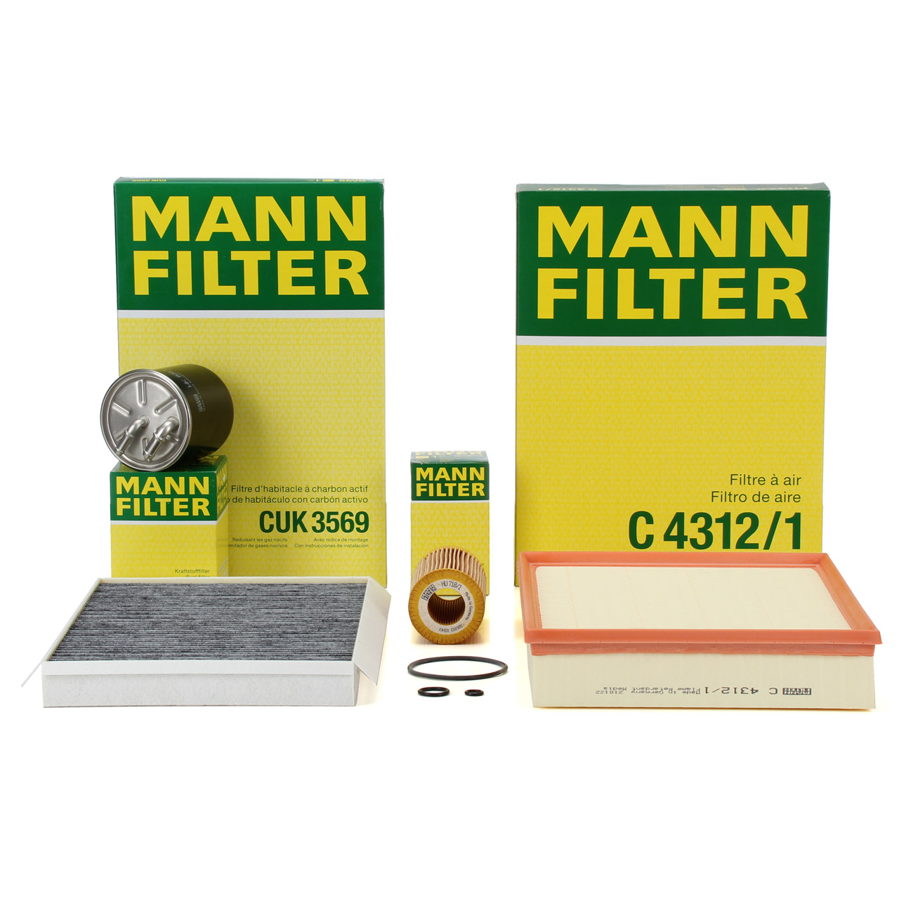 MANN Filter-Set 4-tlg MERCEDES Sprinter (906) 9-15 CDI OM646 bis 04.2009