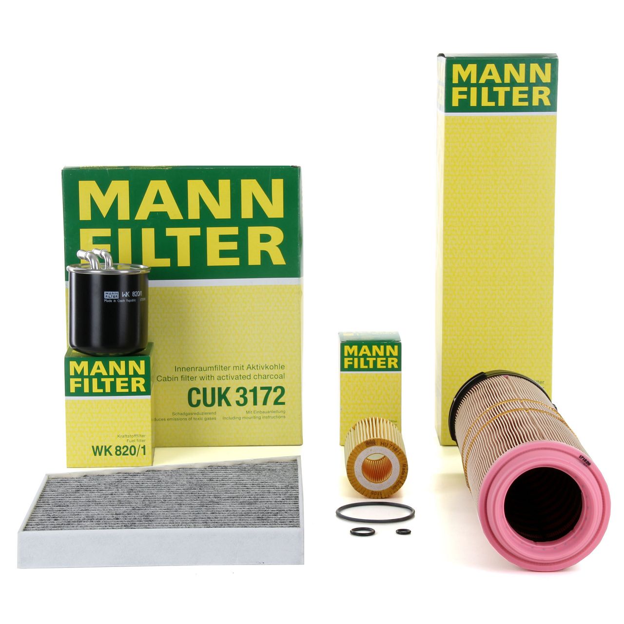 MANN Filter-Set 4-tlg MERCEDES E-Klasse W211 S211 E200/220/270CDI 102-177 PS OM646 OM647
