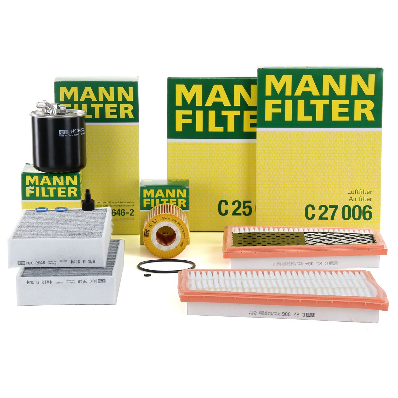 MANN Filter-Set 4-tlg MERCEDES GL X164 M- W164 R- W251 V251 280-350CDI OM642