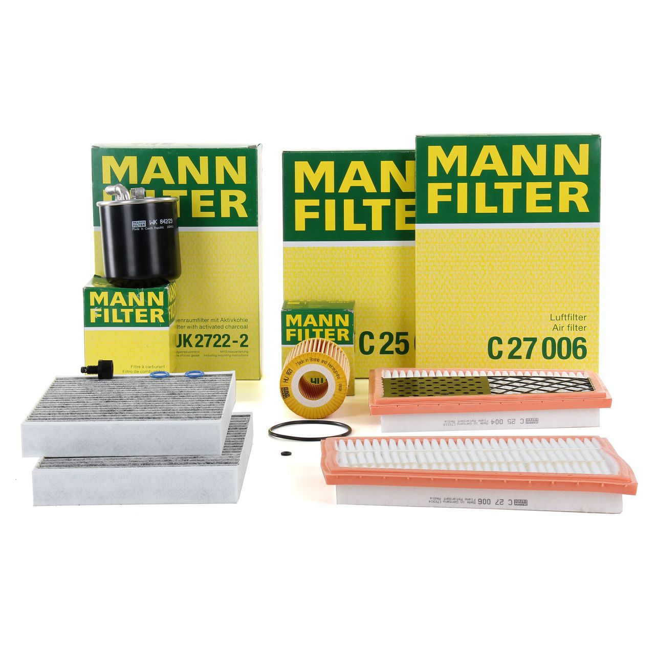 MANN Filter-Set 4-tlg MERCEDES S-Klasse W221 S320CDI 211/235 PS OM642