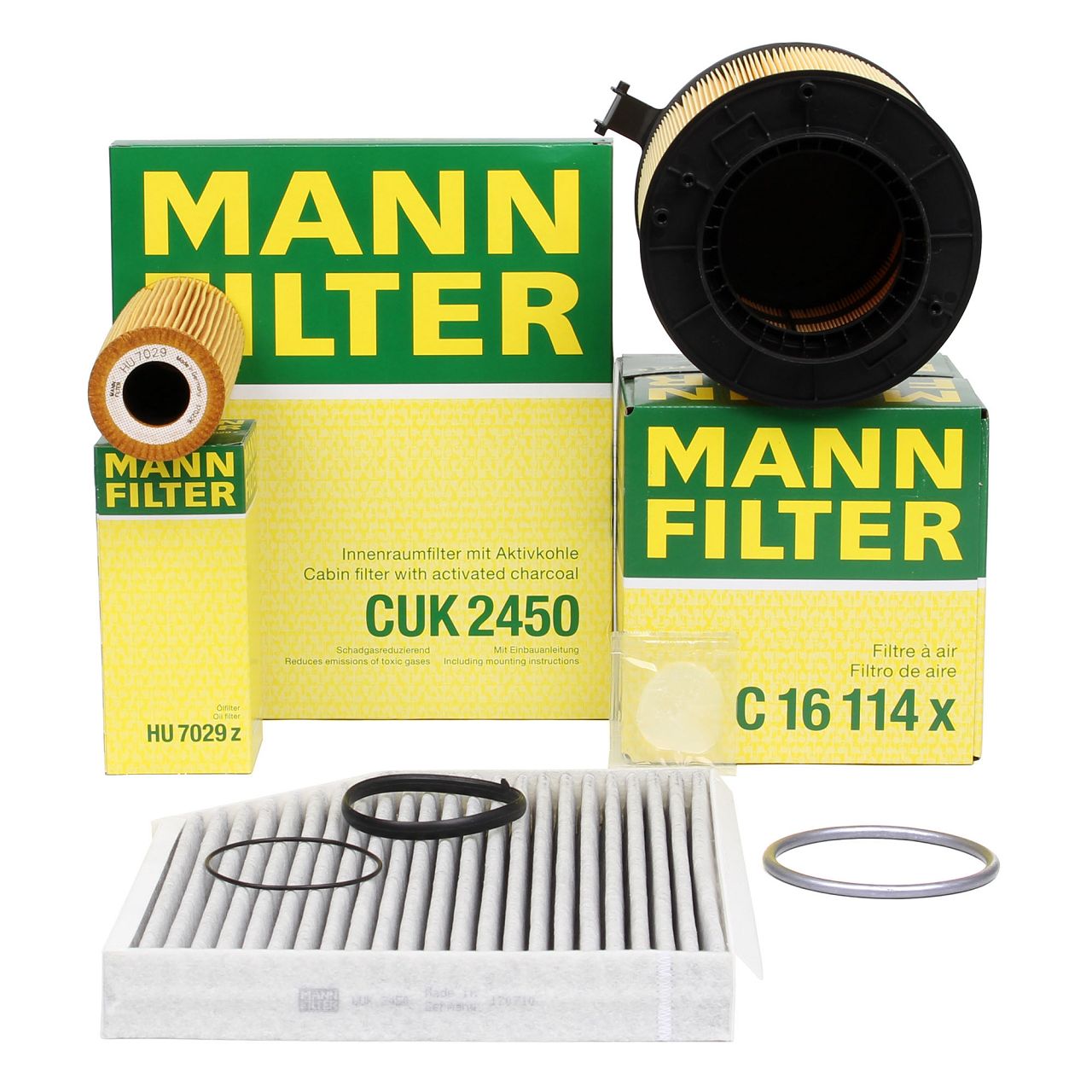 MANN Filter-Set AUDI A4 (8K B8) A5 (8T 8F) Q5 (8RB) 3.0 / S4 / S5 / SQ5 TFSI 3.2 FSI