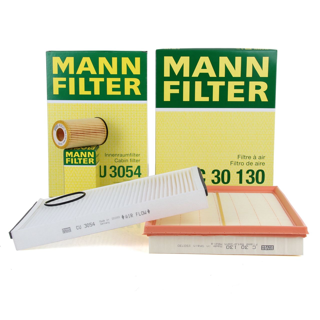 MANN Filter-Set 3-tlg OPEL Astra G H 1.2-1.8 ab Motor-Nr. 19MA9235 mit DELPHI-System