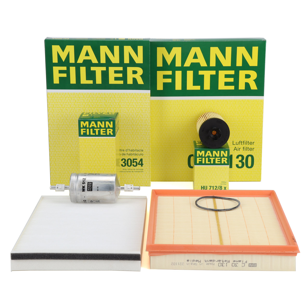 MANN Filter-Set 4-tlg OPEL Astra G 1.2 16V 1.4 bis Motor-Nr. 19MA9234 mit DELPHI-System