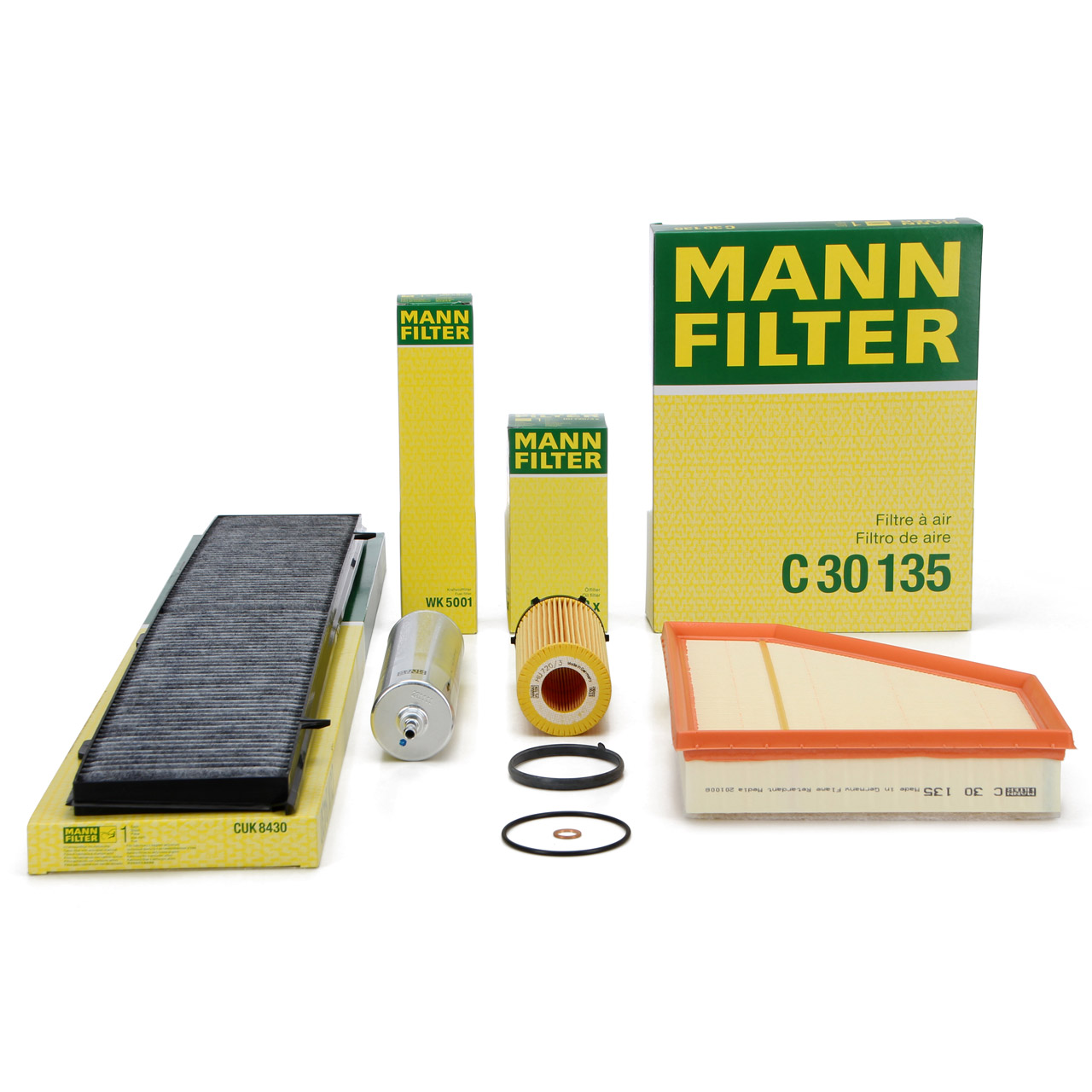 MANN Filter-Set 4-tlg BMW 3er E90 E91 E92 E93 325d 330d 204/245 PS N57 bis 02.2010