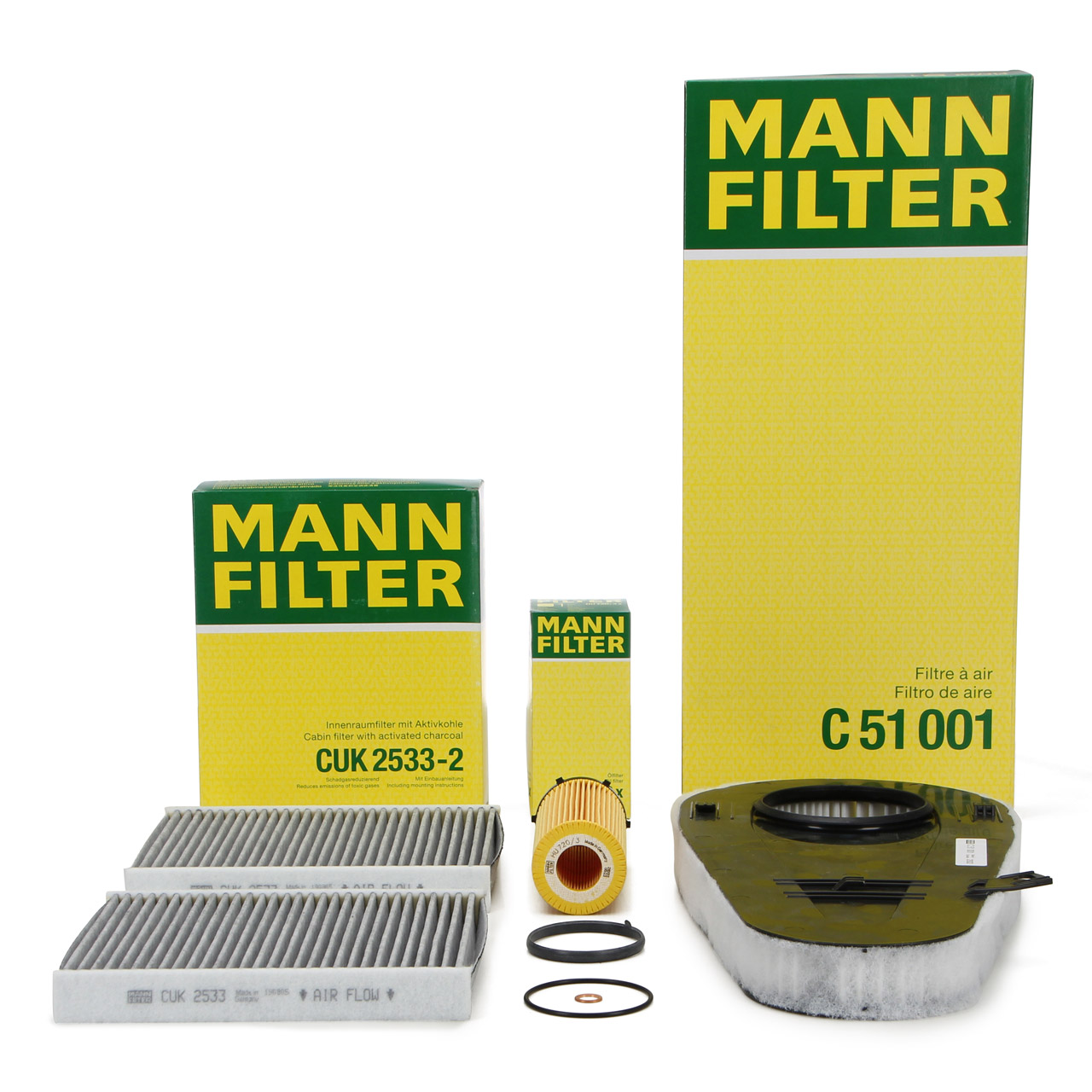 MANN Filter-Set 3-tlg BMW 5er F10 F11 F07 525d 530d 535d 7er F01-04 730d 740d N57