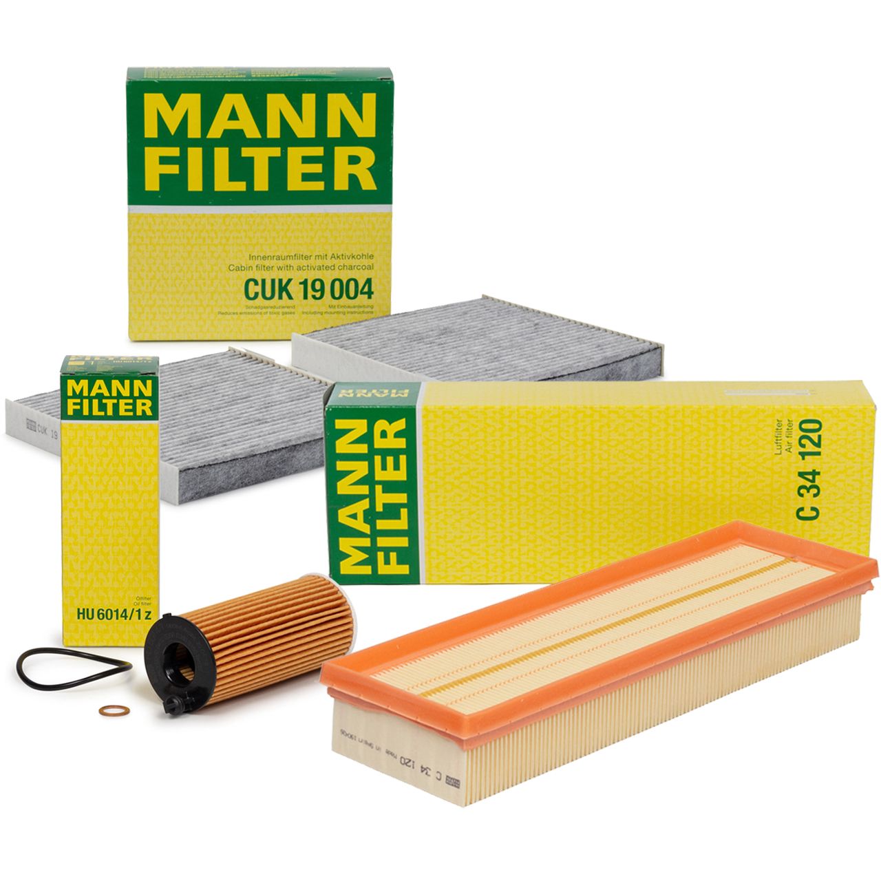 MANN Filter-Set 3-tlg BMW X3 F25 X4 F26 sDrive18d 150 PS + xDrive20d 163/190 PS B47