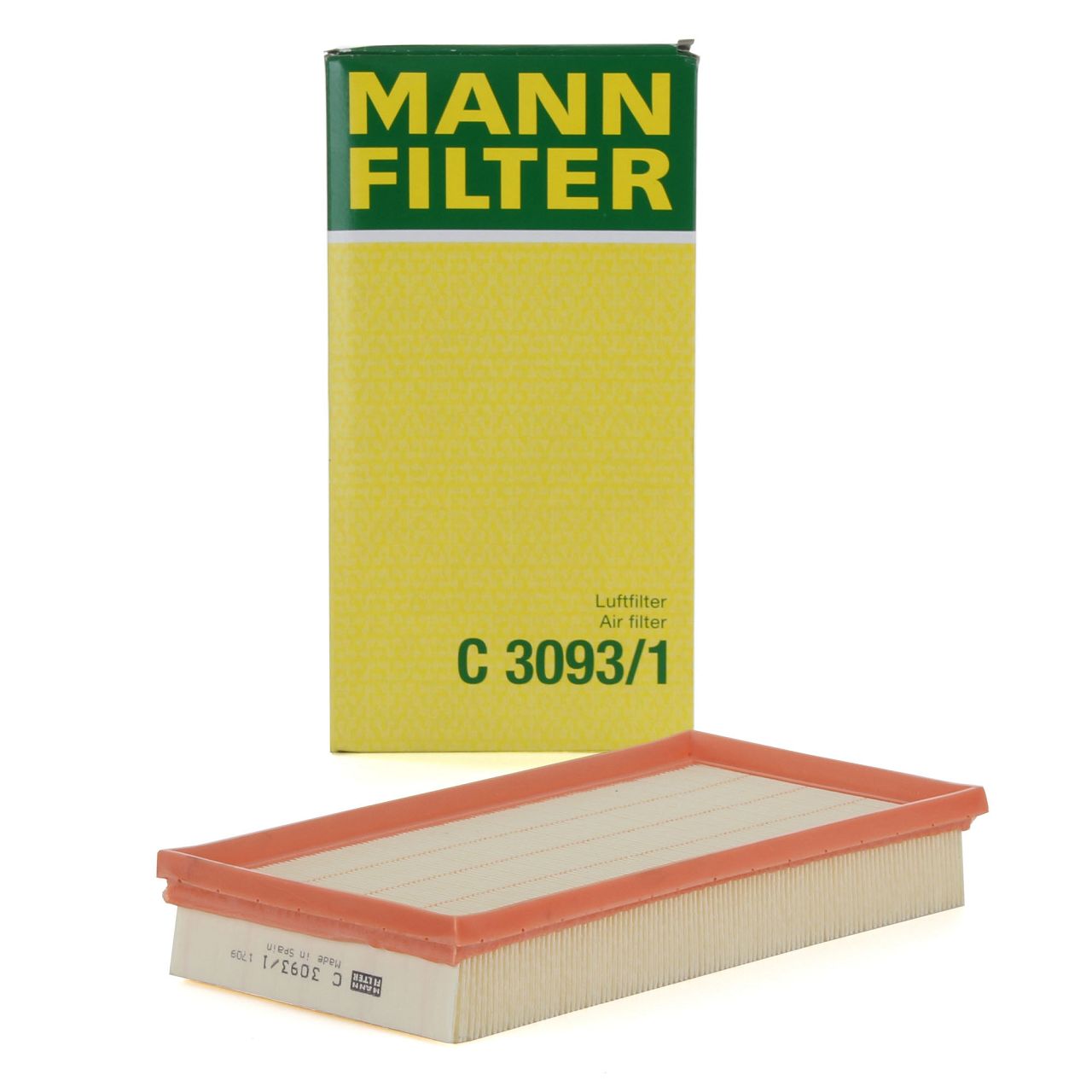 MANN C3093/1 Luftfilter SEAT Ibiza 4 SKODA Fabia 1 VW Polo (9N) 1.2 64/70 PS