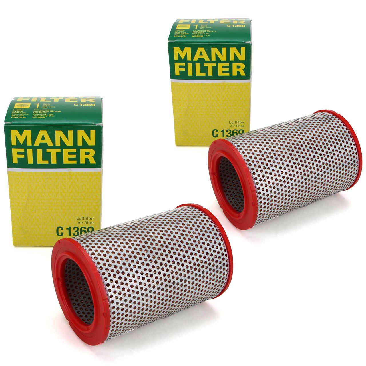 2x MANN C1369 Luftfilter PORSCHE 912 / Targa 1.6 90 PS 1965-1970 61610893100