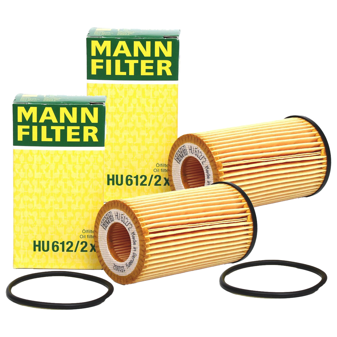 2x MANN HU612/2x Ölfilter für ALFA ROMEO CHEVROLET FIAT OPEL SAAB SUZUKI