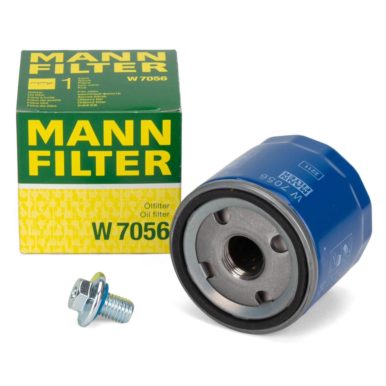 MANN W7056 Ölfilter + Schraube OPEL Adam Astra K Corsa E Insignia B Karl Mokka / X 1.0-1.5