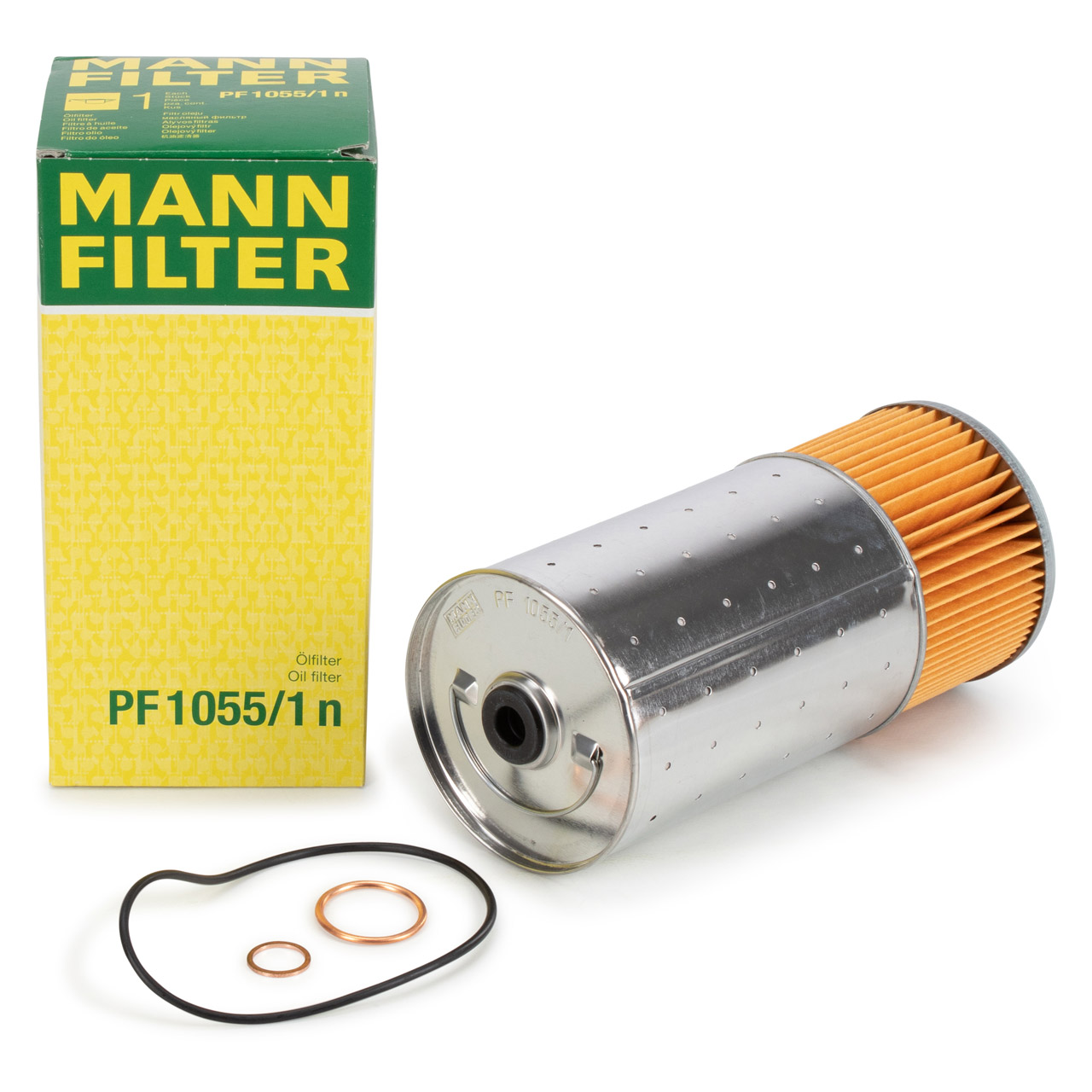 MANN PF1055/1n Ölfilter + Dichtungen für MERCEDES-BENZ MB W631 2.4D OM616 6161800510