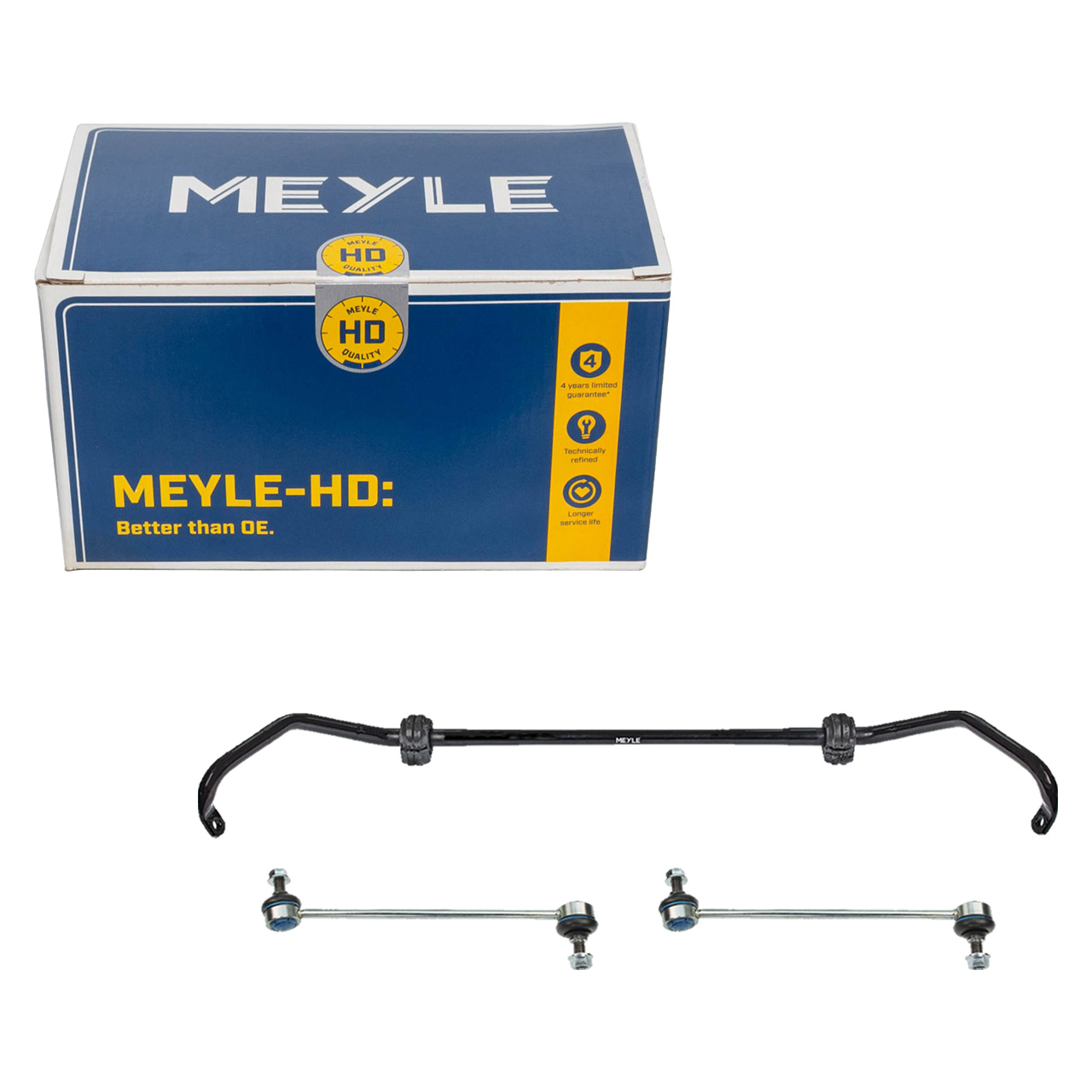 MEYLE HD Stabilisator + 2x Koppelstange für BMW 7er F01 bis Bj. 06.2012 vorne 31356793101